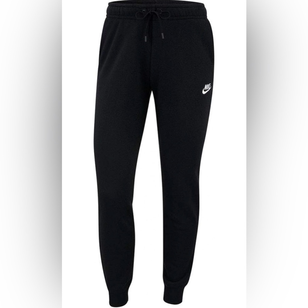 Nike Women’s Essential Fleece, Standard Fit, Black Jogger Sweatpants, Sz Medium